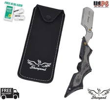 Professional razors Barber Salon Straight Cut Throat Shaving Razor Blade WOOD