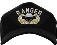 US UNITED STATES ARMY RANGER JUMP WING AIRBORNE LEAD THE WAY HAT BLACK