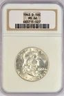 1963 D Franklin Half Dollar NGC MS 66 Gem Silver Coin 50C