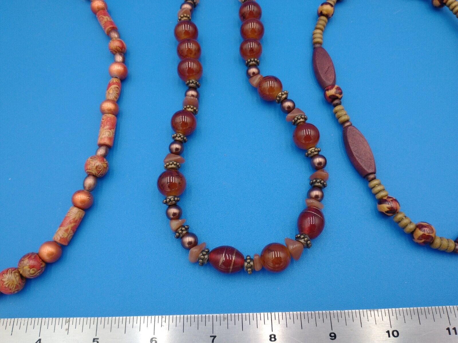 Lot of 4 Mixed Beautiful Beaded Custom Necklaces … - image 5