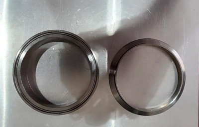 Set of 2 S. Steel  Sanitary Pipe  Ferrule Flange fit 4'' ( 1/2'' & 1'' ) Tri Clamp 