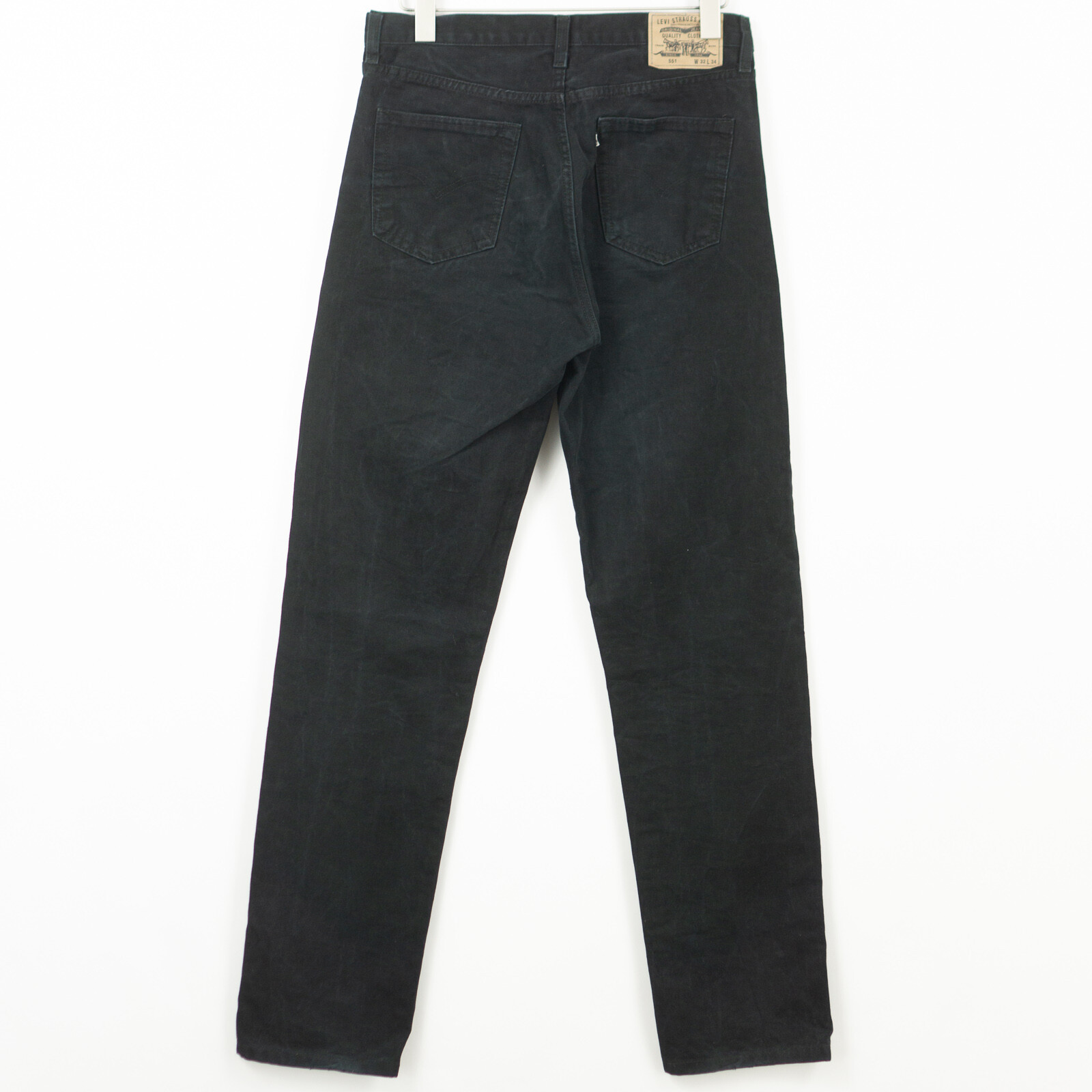 Levi Strauss & Co 551 Jeans Regular Straight Black Mens Size W32 L34 - Picture 3 of 7