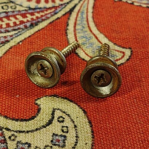 VINTAGE 1972 FENDER STRAP BUTTONS w/ MOUNTING SCREWS - 第 1/5 張圖片