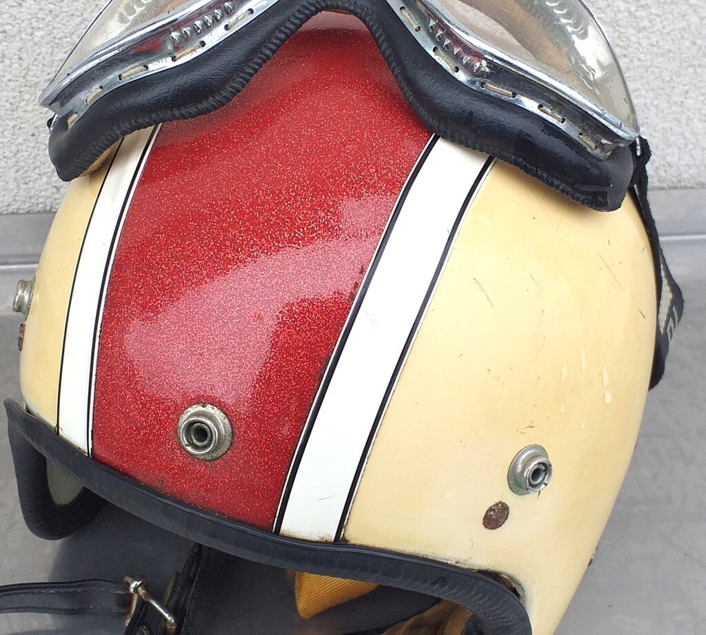 Vintage British made Centurion motorcycle helmet 1970s