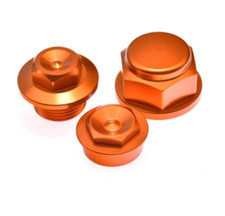 KTM EXC Husqvarna FE Achsmutter Achsschraube eloxiert