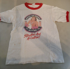 WWF Vintage 1988 Brutus The Barber Beefcake Ringer T-shirt Authentic Size Medium