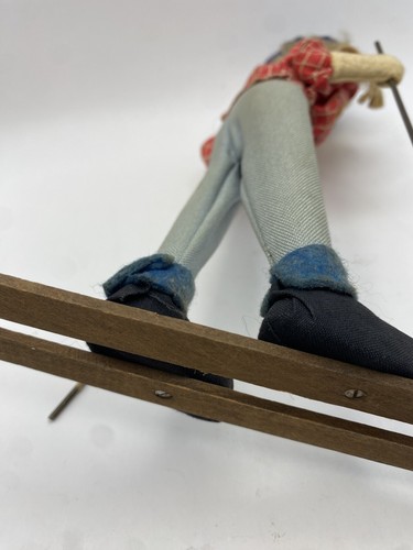Vintage Blitz Whistling Doll Skier- Posable Wire Body Made In Austria - Picture 10 of 15