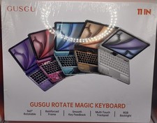 Gusgu Transparent Case w/Wireless Keyboard 2024 Ipad Pro 11" 5th Gen. SEALED