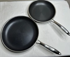 Lot of two - HexClad non stick frying pans 12 inch and 10 inch -NO LIDS