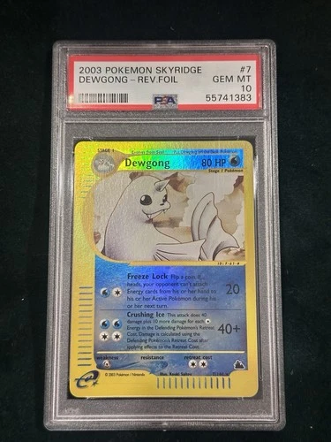 2003 Skyridge Dewgong 7 Reverse Foil PSA 10 Pop 32