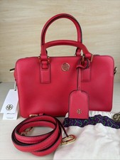Tory Burch Robinson Mini Square Satchel New Carnival Saffiano Leather NWT 060405