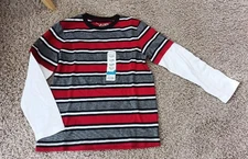NEW Jumping Beans Size XL 7X Striped Black Red White T Shirt Top NWT Boys