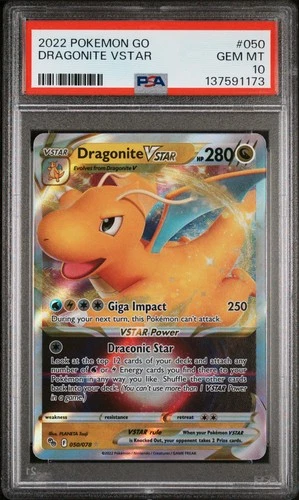 Pokemon Go Dragonite VSTAR 050 PSA 10