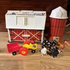 Vintage 1970's Fisher Price Play Family Farm Barn Little People Play Set #915