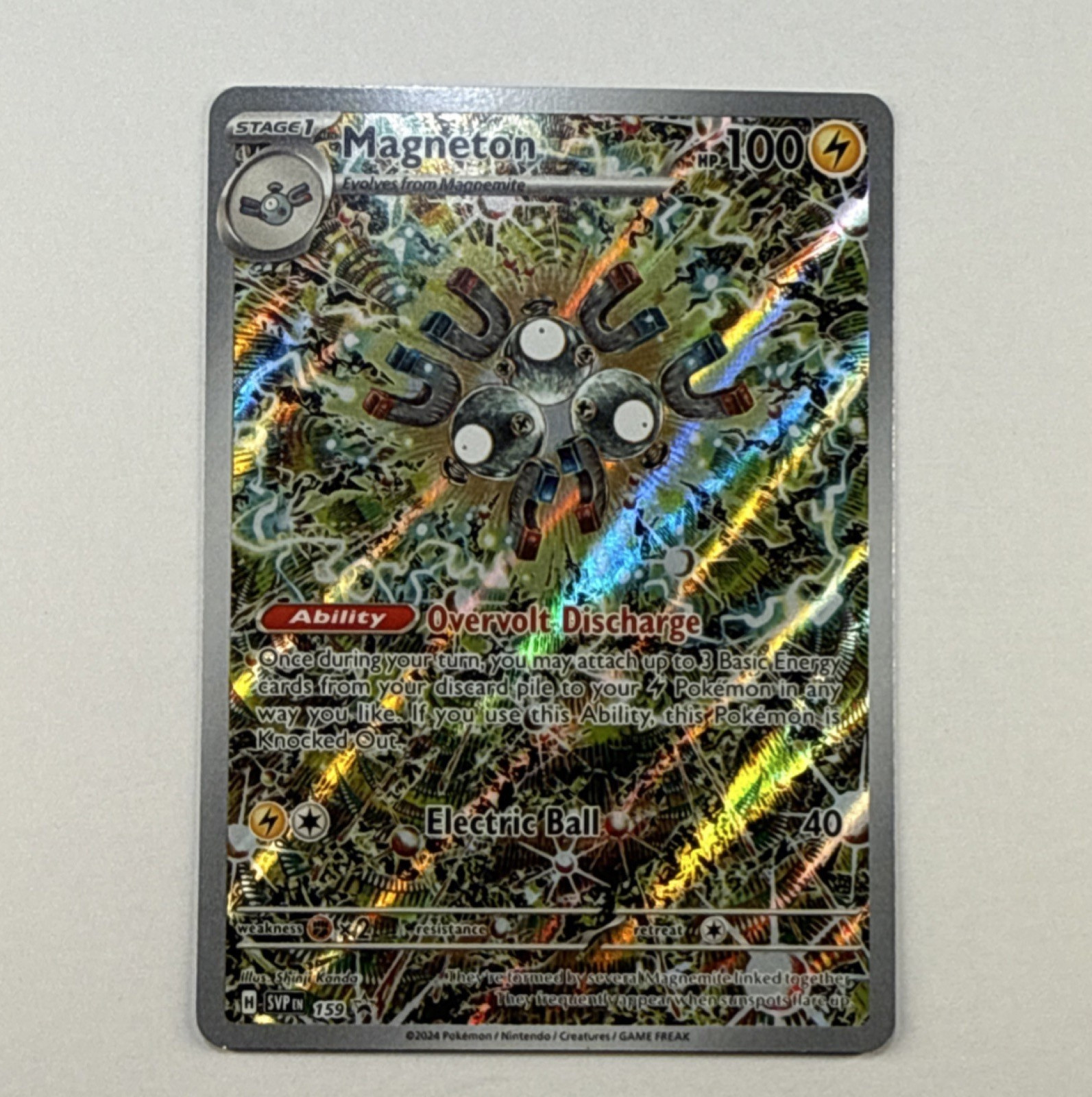 Pokémon Magneton 159 SV Promo Full Art Holo Scarlet & Violet Card 100 HP (#1)