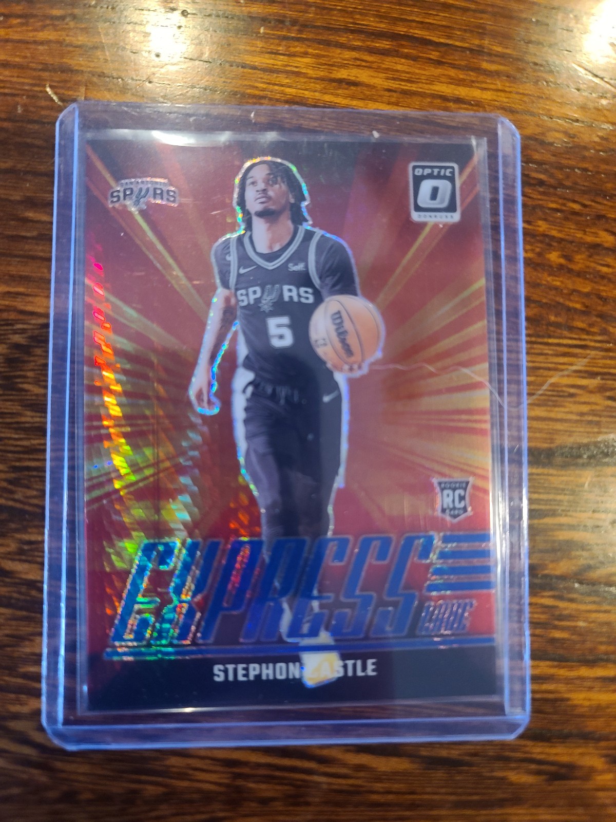 2024-25 Panini Donruss Optic - Express Lane Stephon Castle #1 Blue Hyper 4/175
