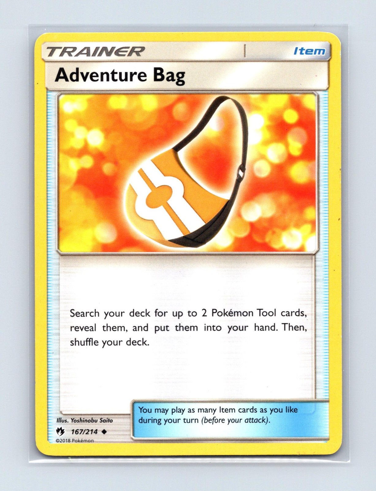 Adventure Bag 167/214 Uncommon Lost Thunder Pokemon Lightly Played