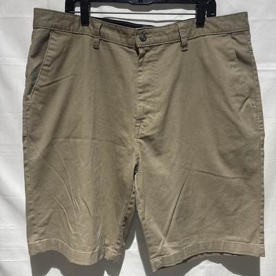 Volcom Men s Khaki Chino Shorts Sz 40 Brown