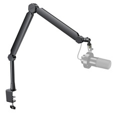 FIFINE Mic Boom Arm, Microphone Stand with Cable Management Channels.