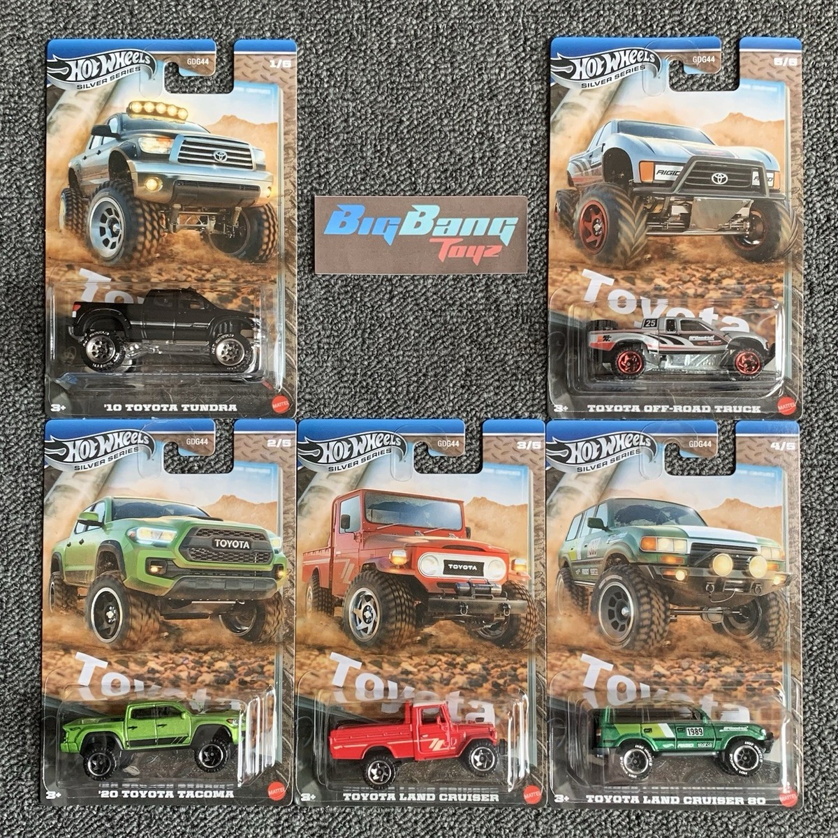 Hot Wheels Silver Series Toyota Trucks 2025 Set of 5 (In