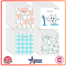 800PCS Dental Goodie Bags 9x8 Inch for Clinics, Schools & Patient Care