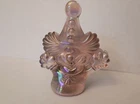 New ListingFenton Art Glass Clown Figurine Pink Iridescent Carnival Glass 4 1/2" High