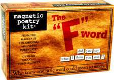 MAGNETIC POETRY KIT "F" WORD POET gift party favor novelty made in USA fun prize