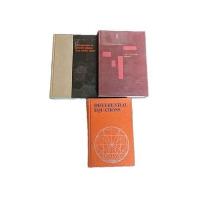 Vintage Mathematics Book Lot Linear Algebra Matrix Theory Differential Equations