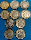 90% Silver Roosevelt Dimes $1 Face Value Lot of 10 Pre-1965 Free Ship 1946-1964