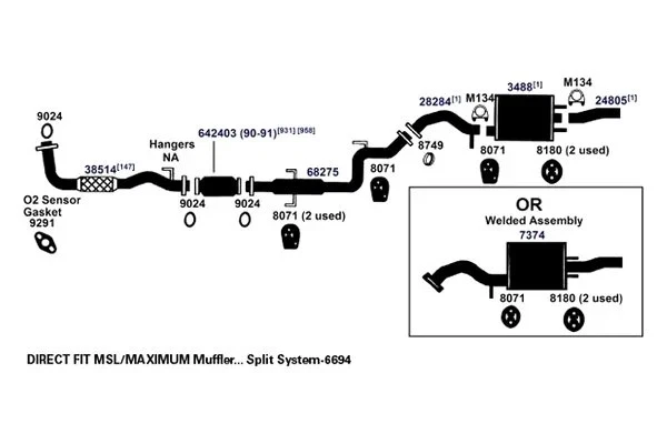 For Toyota Corolla 1988-1992 AP Exhaust 28284 Exhaust Pipe Connector - Image 2 of 4