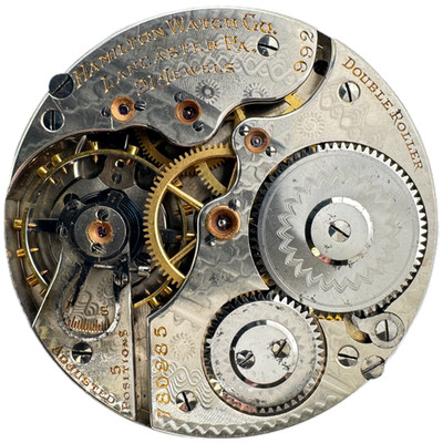 Antique 16s 1910 Hamilton 1 21J Mechanical Pocket Watch Movement 992 USA