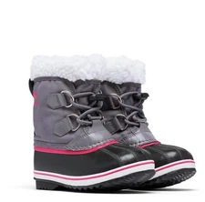 Sorel Children’s Yoot Pac Nylon Boot Waterproof Chrome Grey Black US 7 NWOT