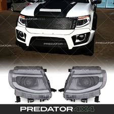 FRONT LED HEADLIGHTS DRL LIGHT UPGRADE LAMPS PAIR FOR FORD RANGER T6 2012-2015