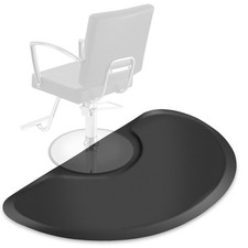 3' x 5' Semi Circle Anti-Fatigue Chair Floor Mat for Salon, 7/8" Thick