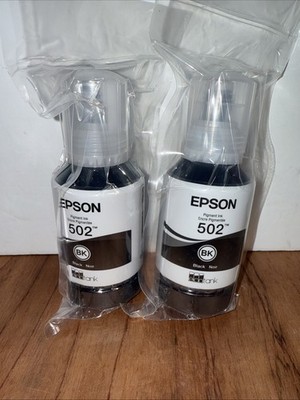 Genuine EPSON 502 Ink Bottle (127ml) TWO BOTTLES Sealed Exp. Date 6/2028