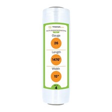 Pre-Stretch Shrink Wrap 15" x 1476' Moving Wrapping Plastic Film 4 Rolls