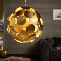 Moderne Design HäNgeleuchte Infinity Home 63Cm Gold Pendelleuchte HäNgelampe
