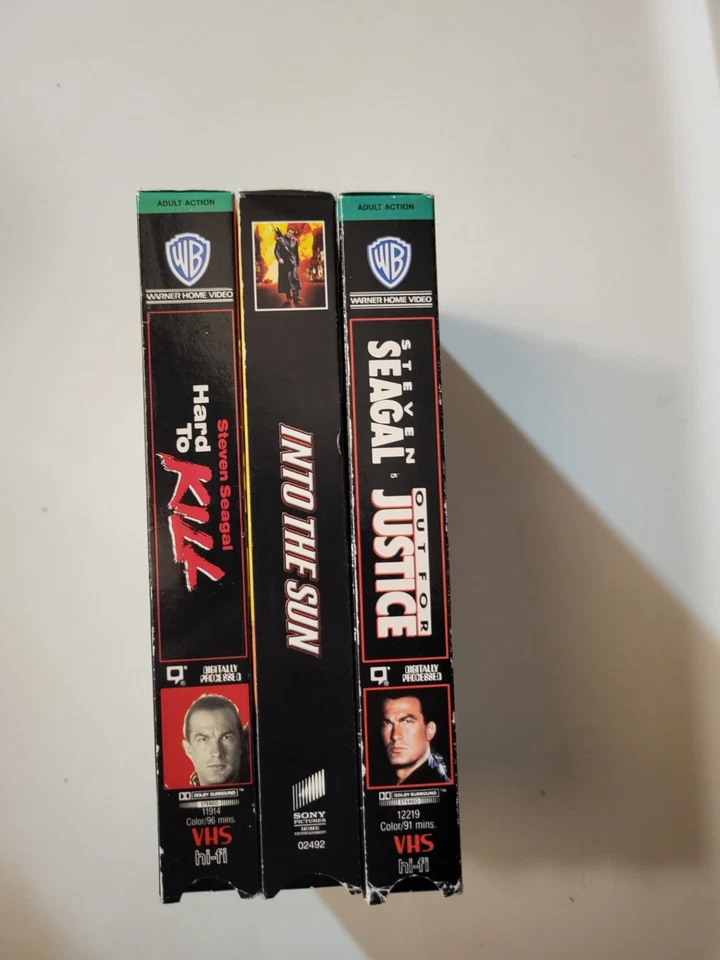 Steven Seagal 3 Film Vhs Movie Collection Hard To Kill Out For Justice Into The - Image 3 of 4