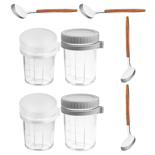 Aphmeir Barattolo Per Overnight Oatmeal In Acciaio Inox 304, 567 Ml, Con Coperchio Ermetico E Cucchiaio, Blu