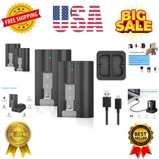 2-Pack 6040mAh Replacement Battery with Charger Station for Ring-Doorbell Cam...
