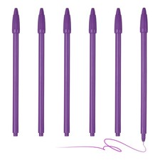 6Pcs Colored Gel Ink Pens, 0.5mm Deep Purple Gel Ink Ballpoint Pens, Deep Purple