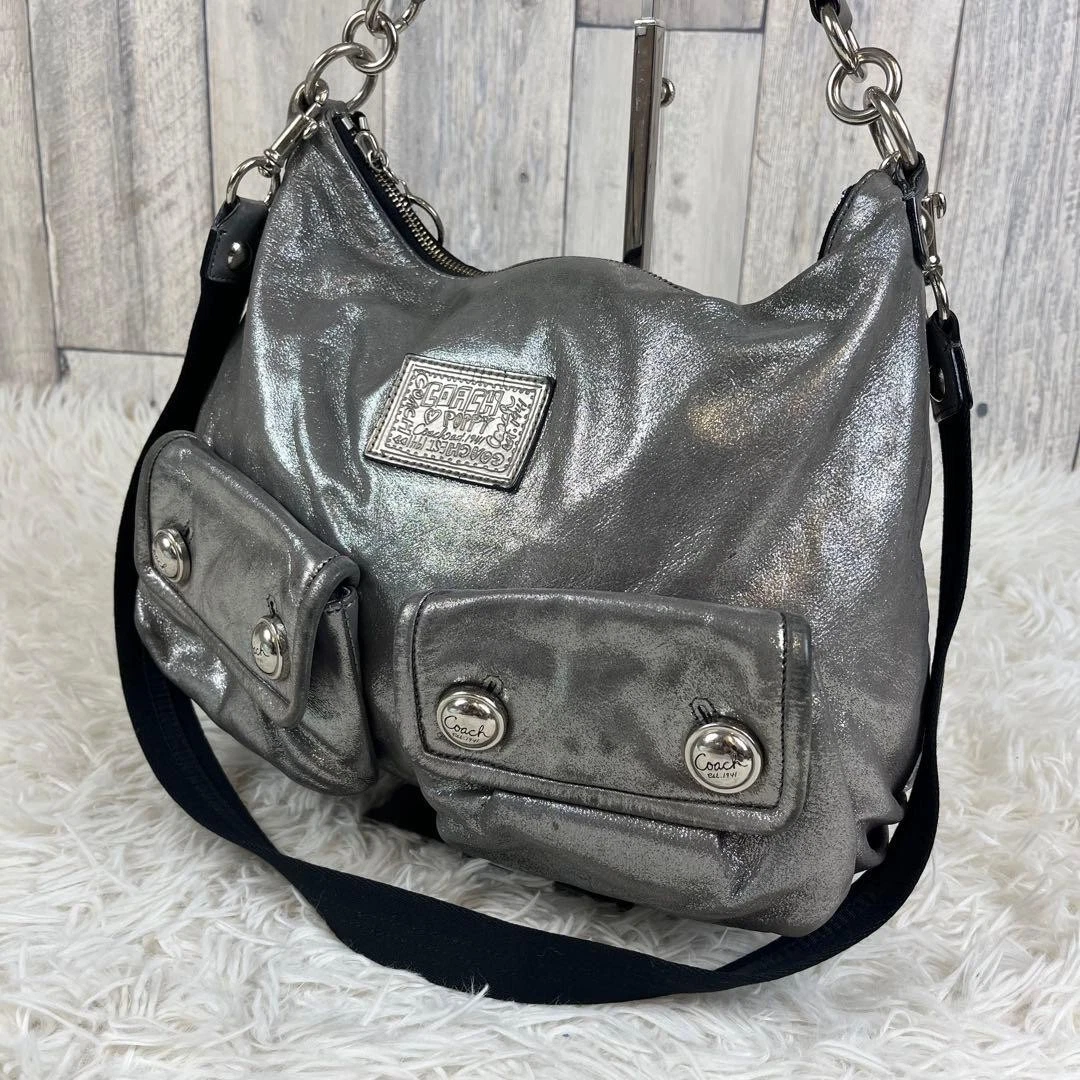 Coach Poppy Leather Exterior Medium Bags & Handbags for Women for