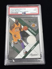 2010 PANINI PRESTIGE KOBE BRYANT PRESTIGIOUS PROS MATERIAL GREEN /499 #60 PSA 9
