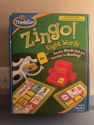 Thinkfun Zingo Sight Words Educational Reading Game Pre-K to 1st Grade Complete