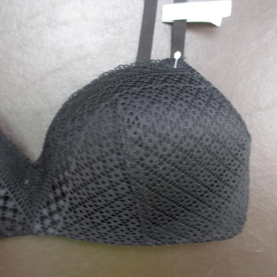 Maidenform Bra Womens 34B Black Wireless Lace Padded Adjustable Straps Hook Back - Image 4 of 4