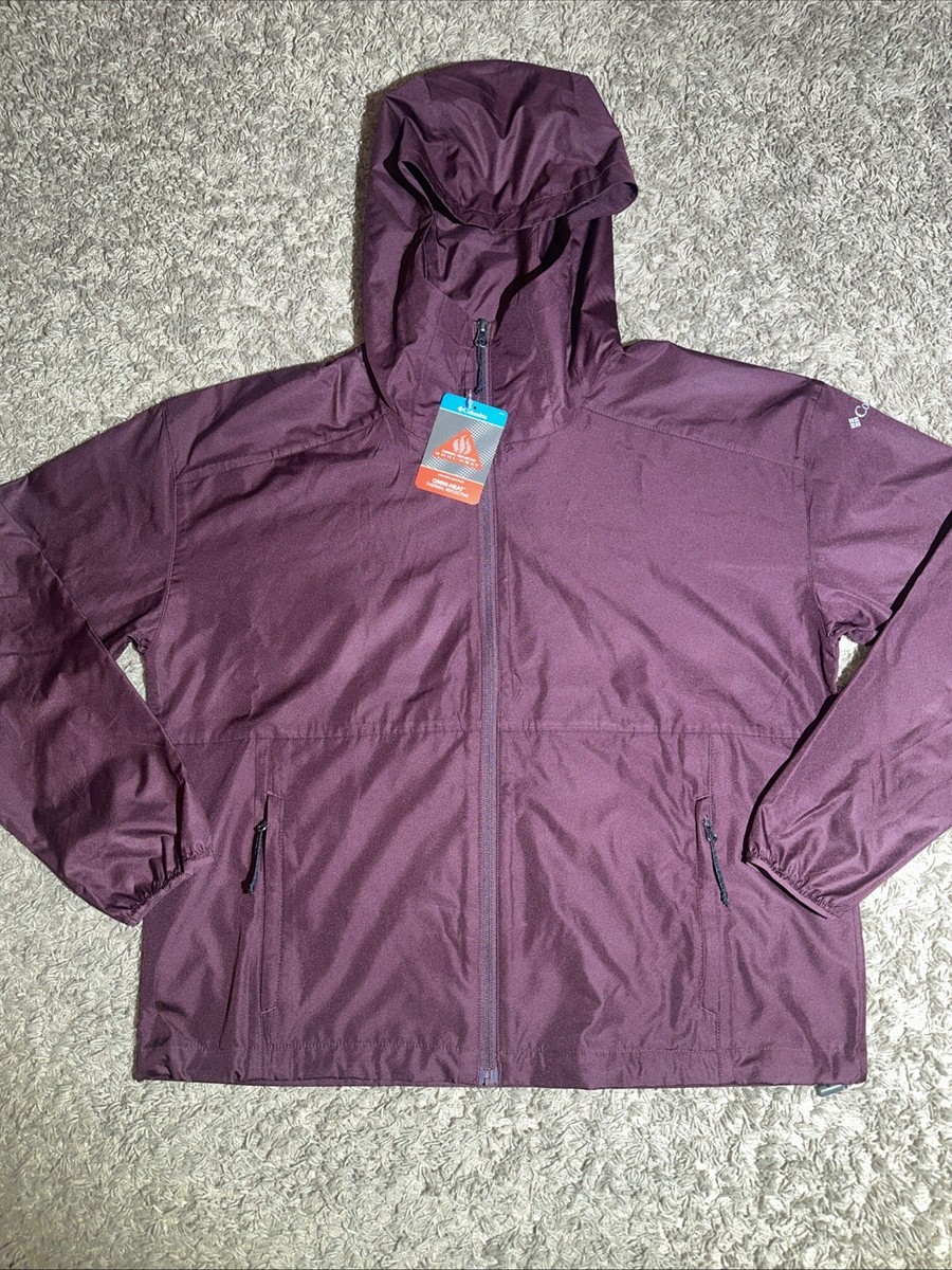 Women's Columbia Burgundy Lorraine Trail Windbreaker Jacket Size