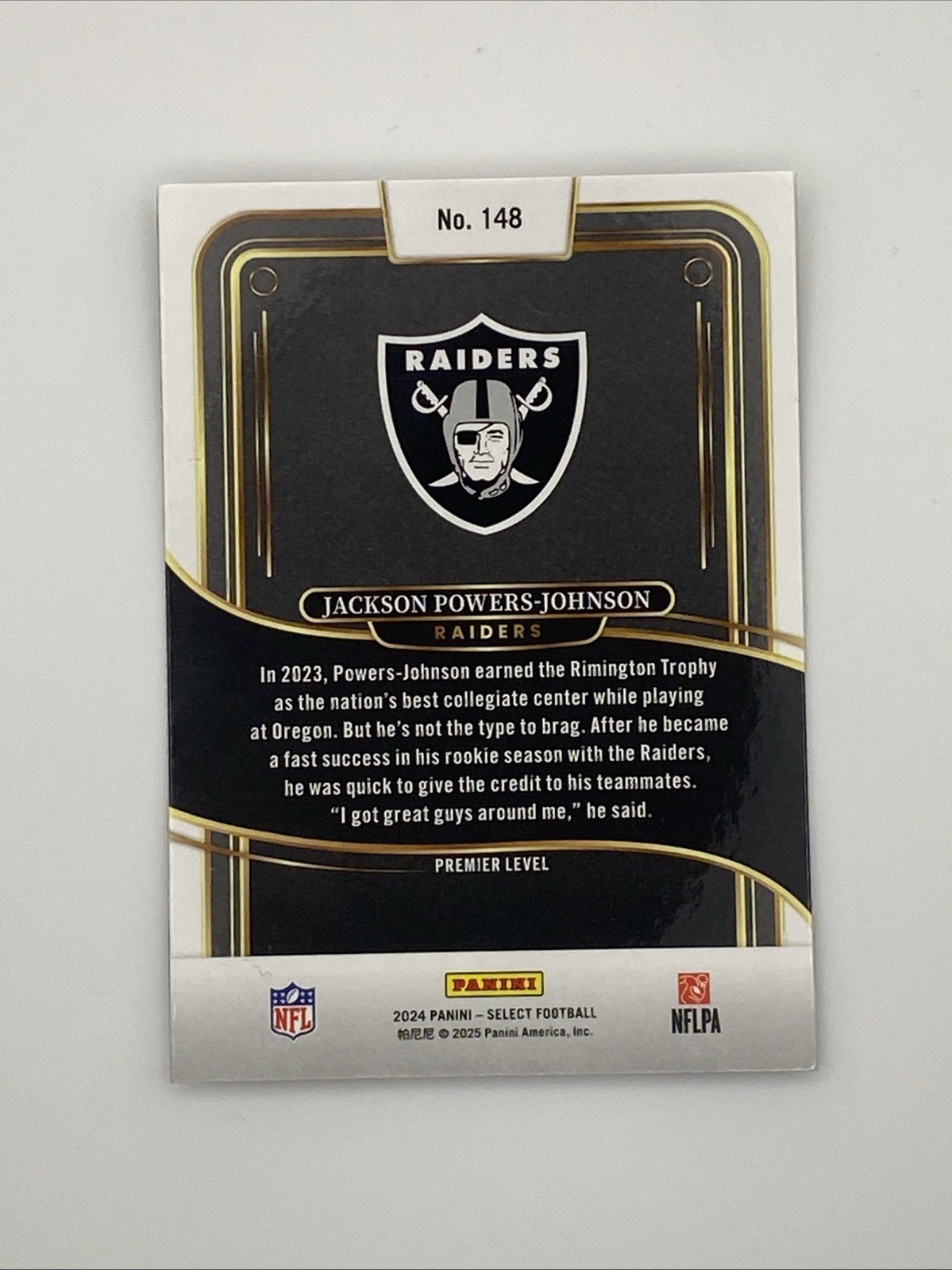 2024 Panini Select - Premier Level Jackson Powers-Johnson #148 (RC)