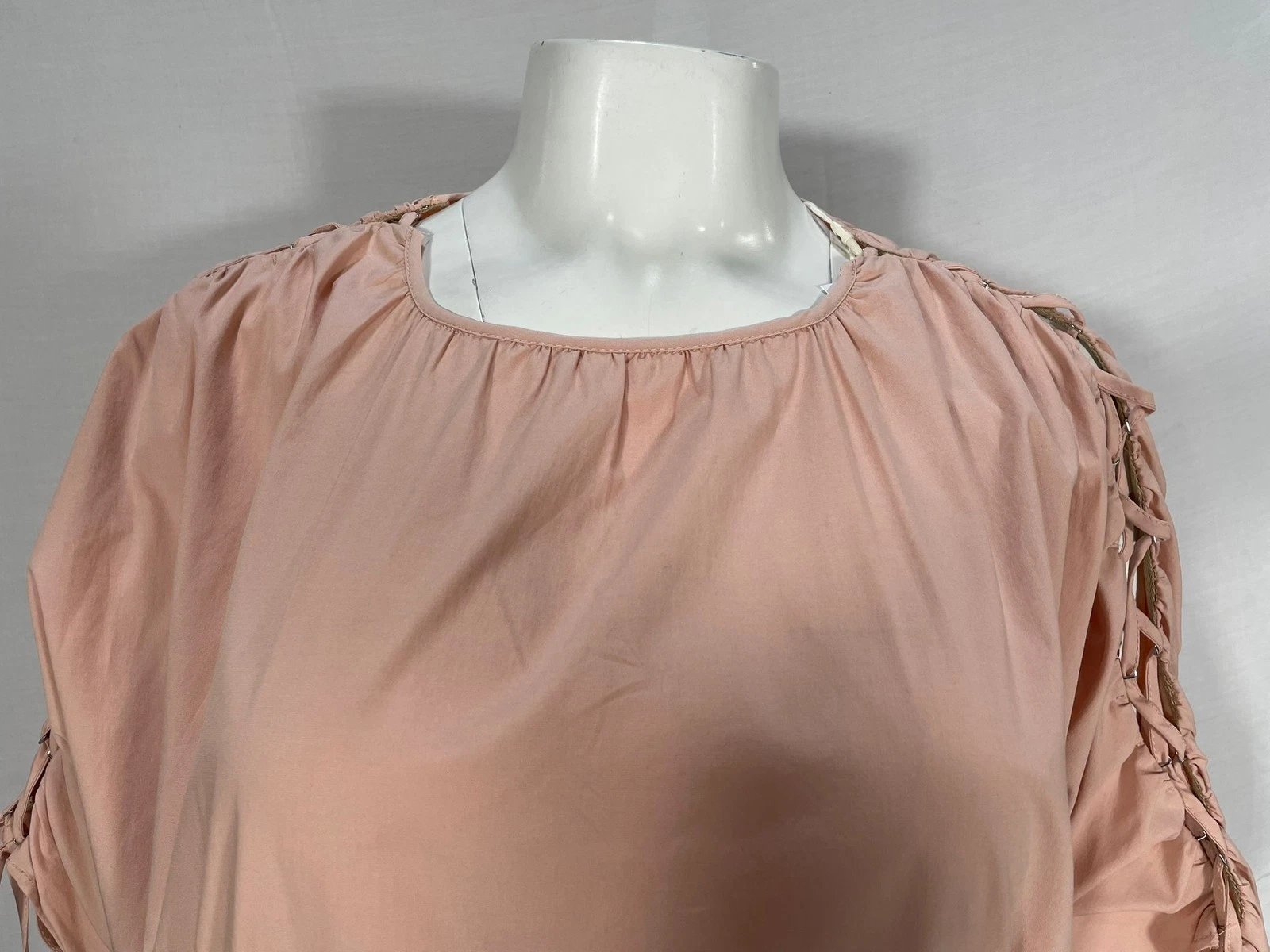 Mini abito rosso Valentino stringato in cotone rosa donna rosa taglia 44