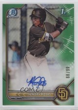 2022 Bowman Chrome Prospect Green Refractor 68/99 Yendry Rojas #CPA-YR Auto 0s9t