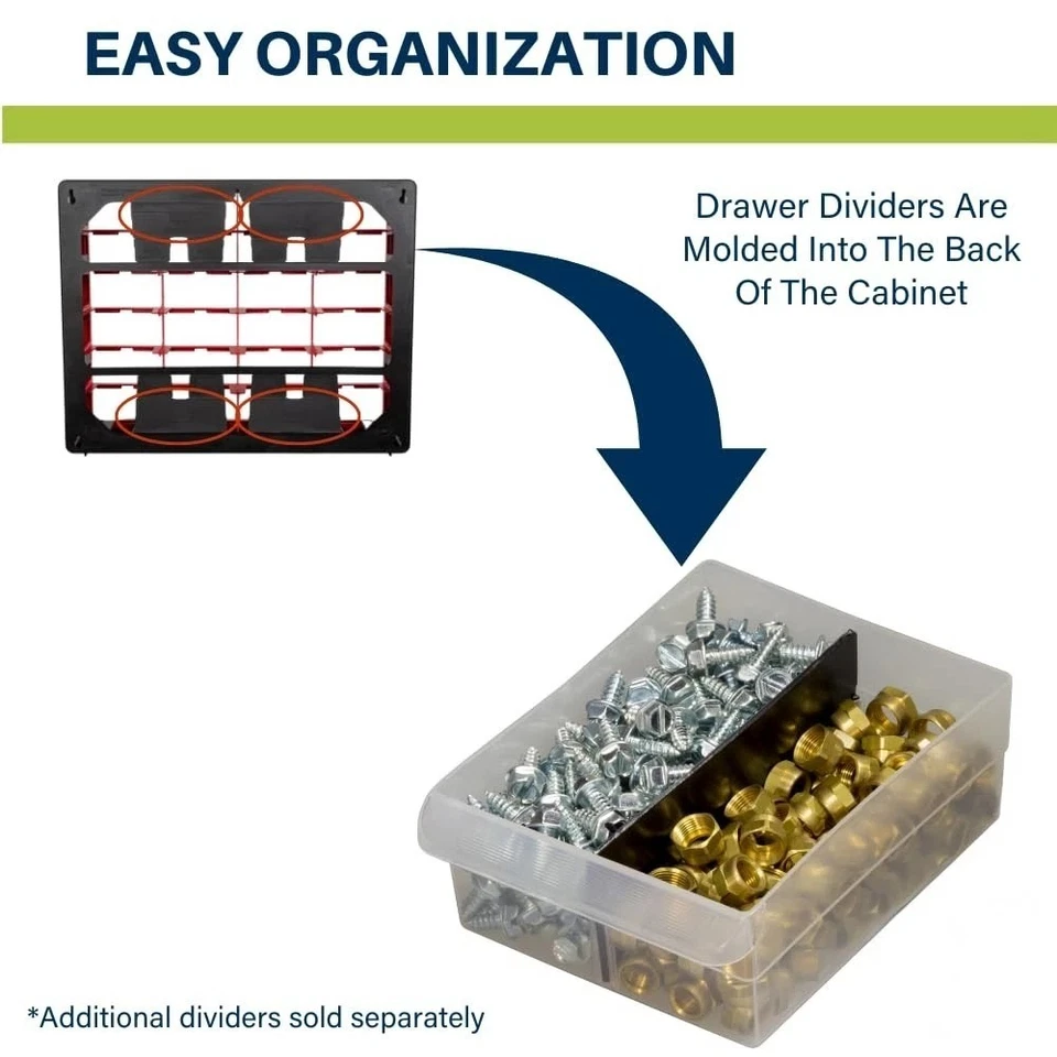 24-Drawer Plastic Small Parts Storage Cabinet Organizer Box for Hardware Craft - Image 2 of 4